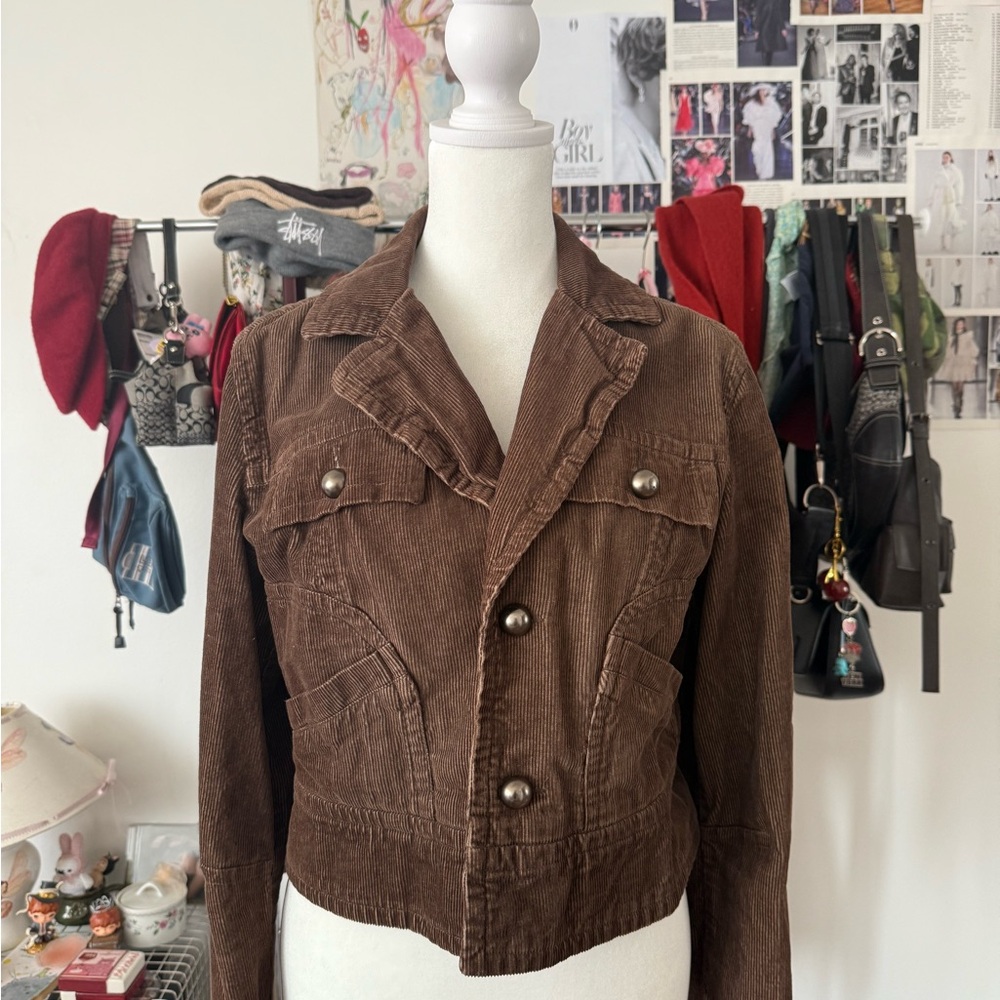 Brown Corduroy Women's Jacket